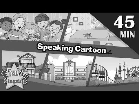 Talking Cartoon |  45 minutes Children Dialogues |  straightforward conversation |  Study English for Children
