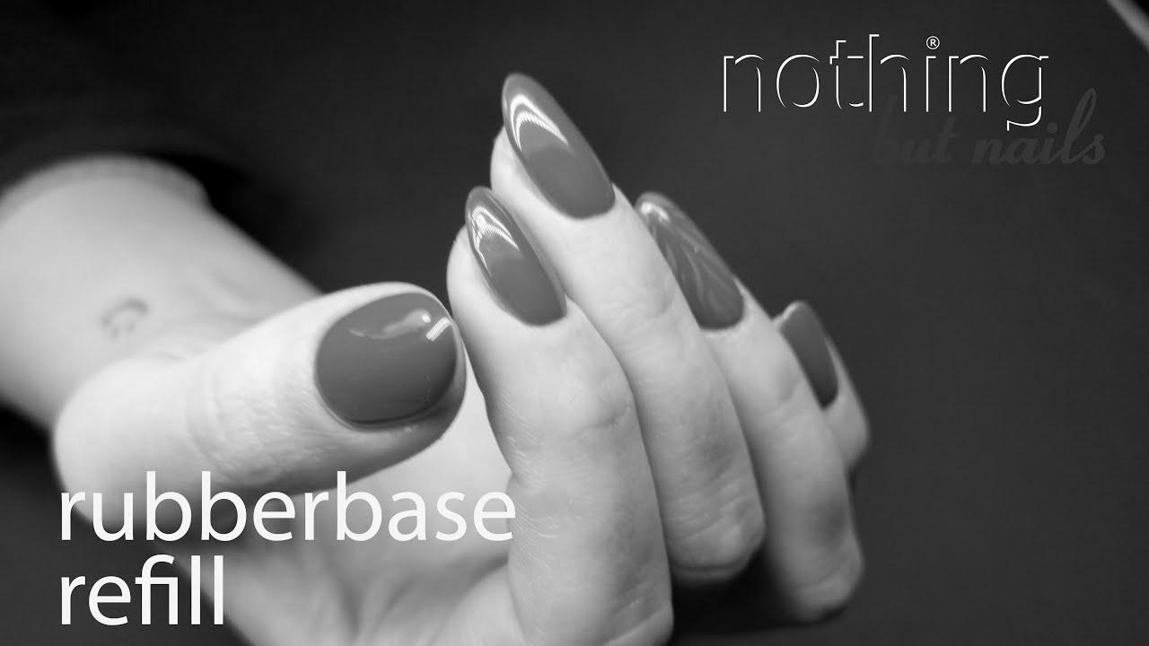 no file technique – rubber base refill – nail design