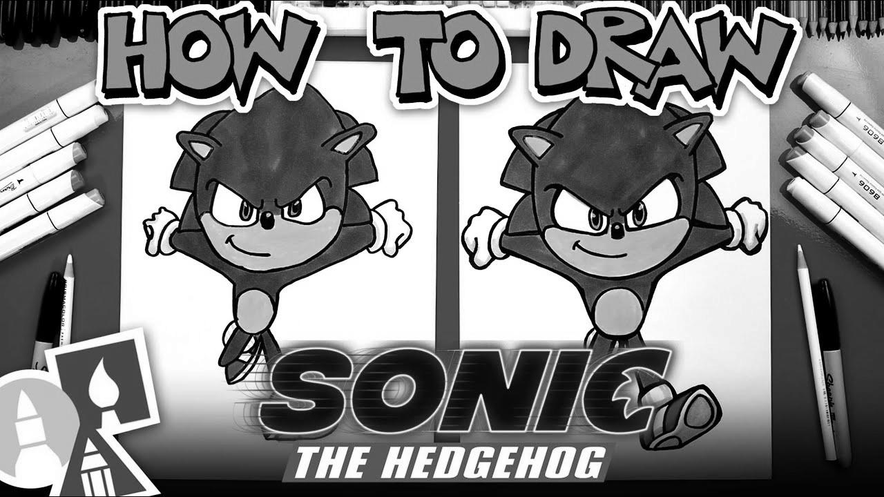 How To Draw Sonic From Sonic The Hedgehog Film