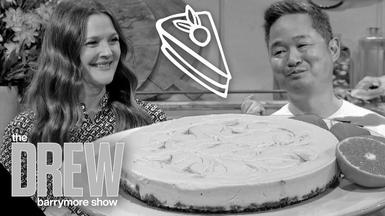 Danny Seo Teaches Drew Learn how to Make Delicious No-Bake Vegan Cheesecake