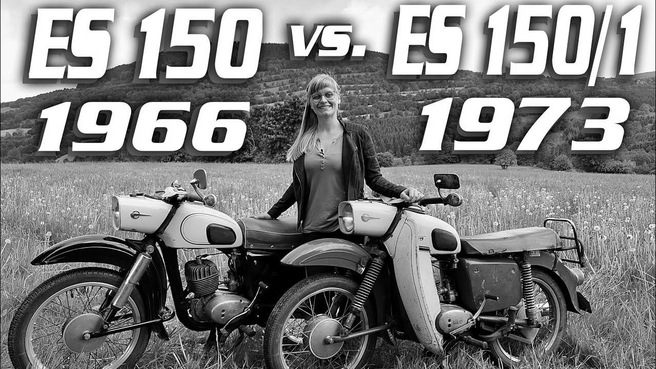 MZ ES 150 (1966) vs. MZ ES 150/1 Trophy (1973) Technology comparability difference GDR automobiles classic